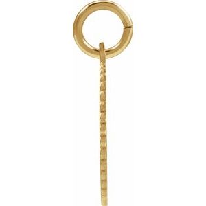 10K Yellow Gold Initial U Sunburst Pendant