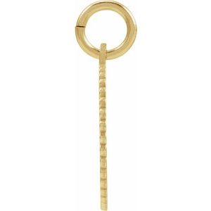 10K Yellow Gold Initial Q Sunburst Pendant