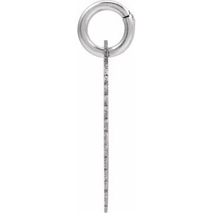 14K White Gold Initial F Sunburst Pendant