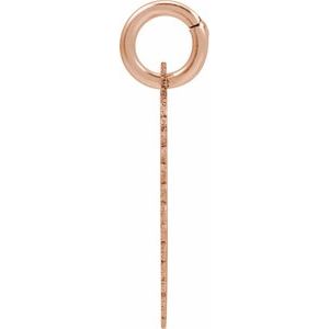 14K Rose Gold-Plated Sterling Silver Initial F Sunburst Pendant