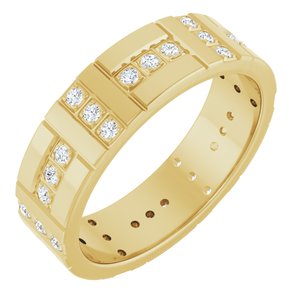 14K Yellow Gold 1/4 CTW Natural Diamond Accented Eternity Band
