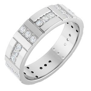14K White Gold 1/4 CTW Lab-Grown Diamond Accented Eternity Band