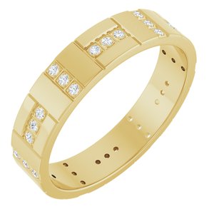 14K Yellow Gold 1/4 CTW Natural Diamond Accented Eternity Band