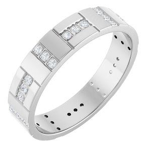 14K White Gold 1/4 CTW Natural Diamond Accented Eternity Band
