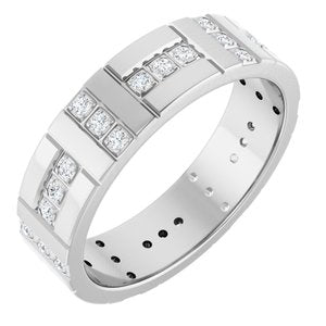 14K White Gold 1/4 CTW Lab-Grown Diamond Accented Eternity Band
