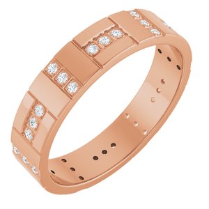 14K Rose Gold 1/4 CTW Natural Diamond Accented Eternity Band