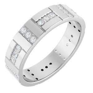 14K White Gold 1/4 CTW Natural Diamond Accented Eternity Band