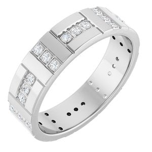 14K White Gold 1/4 CTW Lab-Grown Diamond Accented Eternity Band