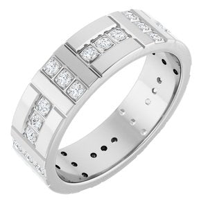14K White Gold 1/4 CTW Lab-Grown Diamond Accented Eternity Band