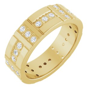 14K Yellow Gold 1/4 CTW Natural Diamond Accented Eternity Band