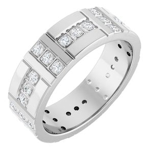 14K White Gold 1/4 CTW Lab-Grown Diamond Accented Eternity Band