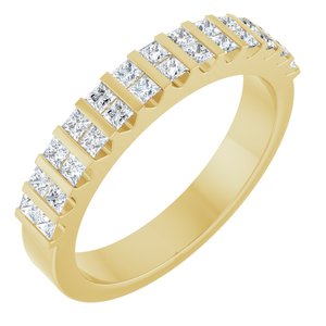14K Yellow Gold 1/2 CTW Natural Diamond Anniversary Band