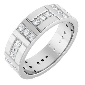 14K White Gold 1/4 CTW Natural Diamond Accented Eternity Band