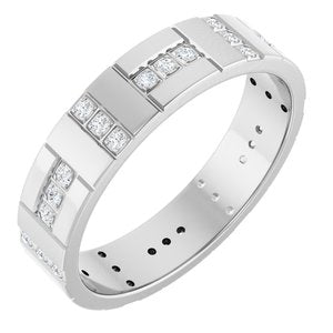 14K White Gold 1/4 CTW Lab-Grown Diamond Accented Eternity Band
