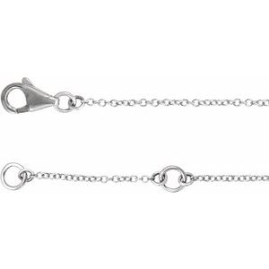 14K White Gold 1/5 CTW Natural Diamond Double Sideways Cross 7-8" Bracelet