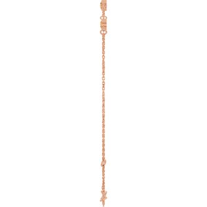 14K Rose Gold Natural Citrine Bezel-Set Three-Stone 6 1/2-7 1/2" Bracelet