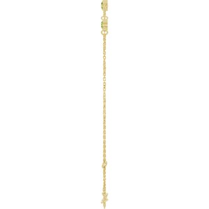 14K Yellow Gold Natural Peridot Bezel-Set Three-Stone 6 1/2-7 1/2" Bracelet