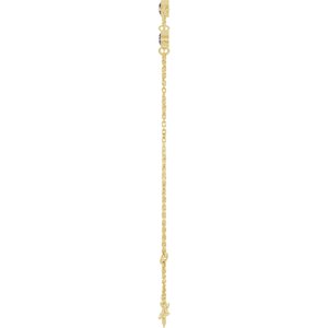 14K Yellow Gold Lab-Grown Alexandrite Bezel-Set Three-Stone 6 1/2-7 1/2" Bracelet