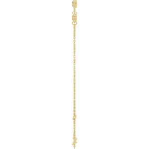 14K Yellow Gold Natural Citrine Bezel-Set Three-Stone 6 1/2-7 1/2" Bracelet