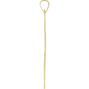 14K Yellow Gold 32x18 mm Orthodox Cross Pendant