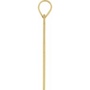 14K Yellow Gold 25.9x12 mm Cross Pendant