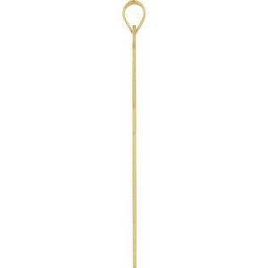 18K Yellow Gold 49.4x25 mm Cross Pendant