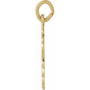 14K Yellow Gold 12x8 mm Orthodox Cross Pendant