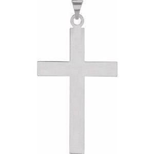 Sterling Silver 49.4x25 mm Cross Pendant