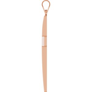 14K Rose Gold Cross Pendant