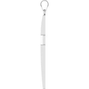 14K White Gold Cross Pendant