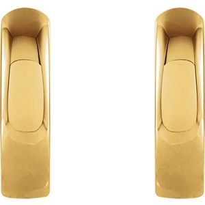 14K Yellow Gold 9.5 mm Hinged Hoop Earrings