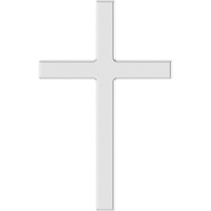 Platinum 15x9.5 mm Cross Pendant