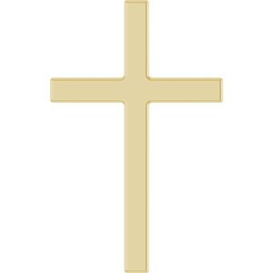 14K Yellow Gold 15x9.5 mm Cross Pendant