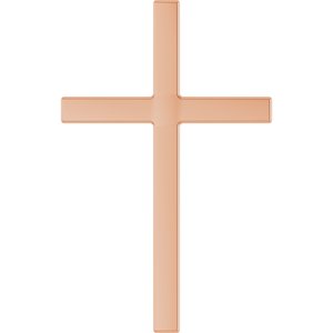 14K Rose Gold 33x20.9 mm Cross Pendant