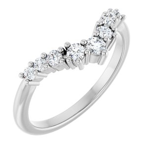 Platinum 1/4 CTW Lab-Grown Diamond Contour Band