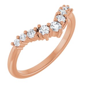 14K Rose Gold 1/4 CTW Lab-Grown Diamond Contour Band