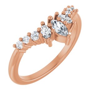 14K Rose Gold 3/8 CTW Lab-Grown Diamond Contour Band