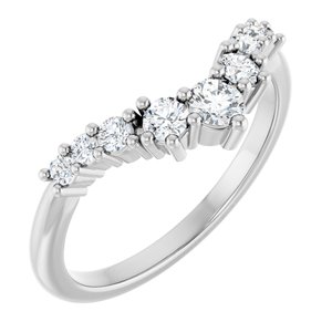 Platinum 1/3 CTW Lab-Grown Diamond Contour Band