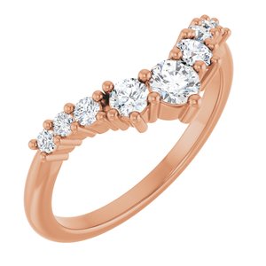 14K Rose Gold 3/8 CTW Lab-Grown Diamond Contour Band