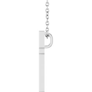 14K White Gold 15x9.5 mm Cross 18" Necklace