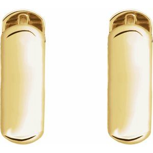14K Yellow Gold 19 mm Hinged Hoop Single Earring