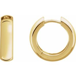 14K Yellow Gold 16 mm Hinged Hoop Single Earring