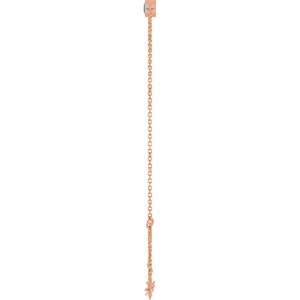14K Rose Gold Natural Blue Zircon 6 1/2-7 1/2" Bracelet