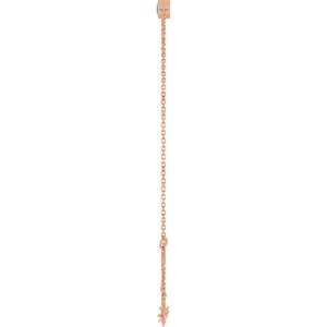 14K Rose Gold Natural Aquamarine 6 1/2-7 1/2" Bracelet