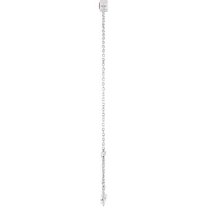 14K White Gold Natural Pink Tourmaline 6 1/2-7 1/2" Bracelet