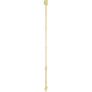 14K Yellow Gold Natural Emerald 6 1/2-7 1/2" Bracelet