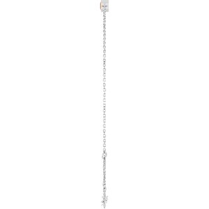 14K White Gold Natural Citrine 6 1/2-7 1/2" Bracelet