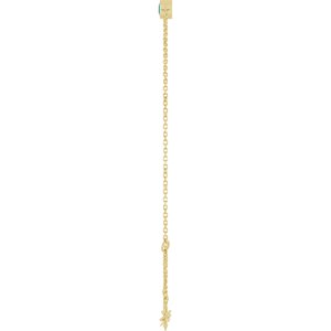 14K Yellow Gold Natural Aquamarine 6 1/2-7 1/2" Bracelet