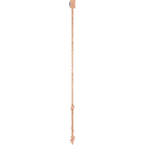 14K Rose Gold Natural Blue Sapphire 6 1/2-7 1/2" Bracelet
