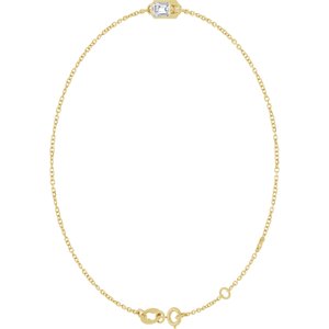 14K Yellow Gold Natural Diamond 6 1/2-7 1/2" Bracelet
